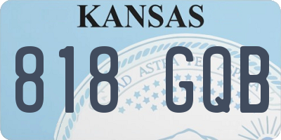 KS license plate 818GQB