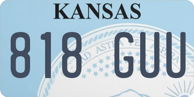 KS license plate 818GUU