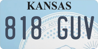 KS license plate 818GUV
