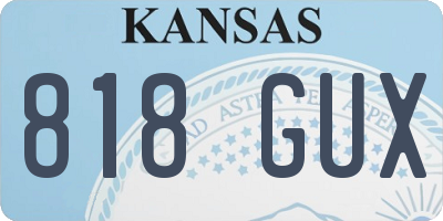 KS license plate 818GUX
