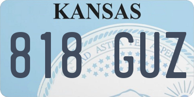 KS license plate 818GUZ