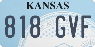 KS license plate 818GVF