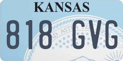KS license plate 818GVG