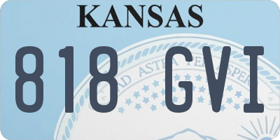 KS license plate 818GVI