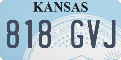 KS license plate 818GVJ