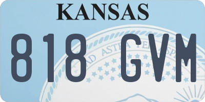 KS license plate 818GVM