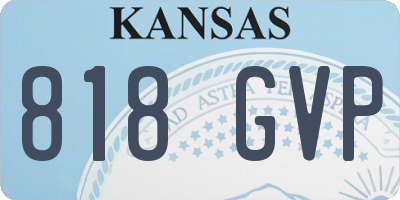 KS license plate 818GVP