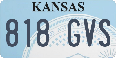 KS license plate 818GVS
