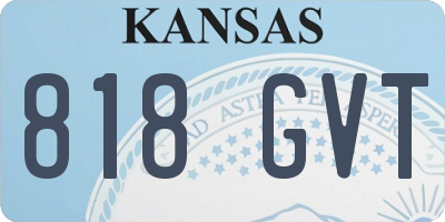 KS license plate 818GVT