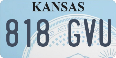 KS license plate 818GVU