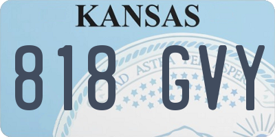 KS license plate 818GVY