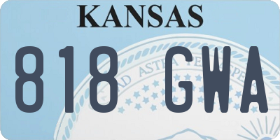 KS license plate 818GWA
