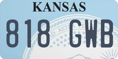 KS license plate 818GWB