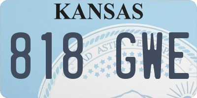 KS license plate 818GWE