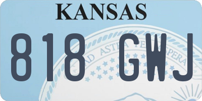 KS license plate 818GWJ