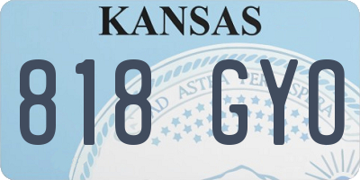KS license plate 818GYO