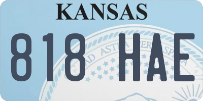 KS license plate 818HAE