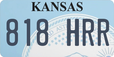 KS license plate 818HRR