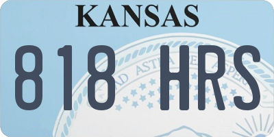 KS license plate 818HRS