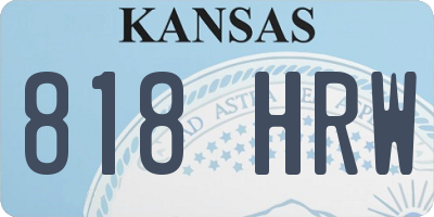 KS license plate 818HRW
