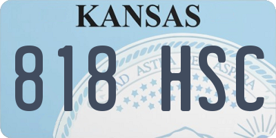 KS license plate 818HSC
