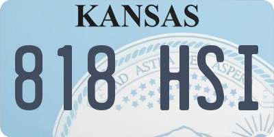 KS license plate 818HSI