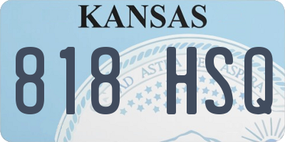 KS license plate 818HSQ