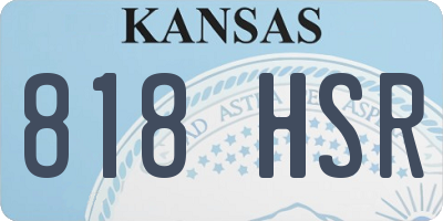 KS license plate 818HSR
