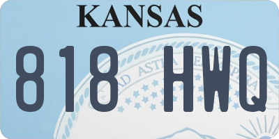 KS license plate 818HWQ