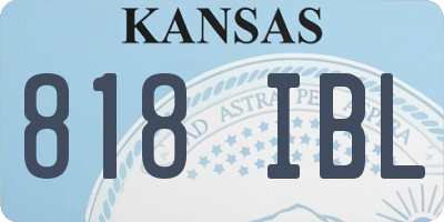 KS license plate 818IBL