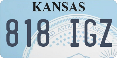 KS license plate 818IGZ