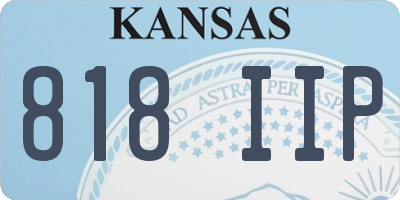 KS license plate 818IIP