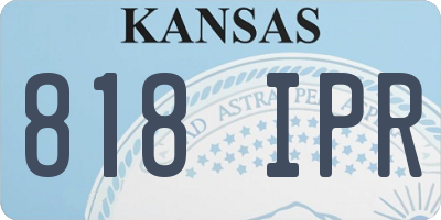 KS license plate 818IPR