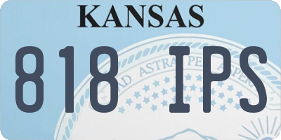 KS license plate 818IPS