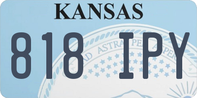 KS license plate 818IPY