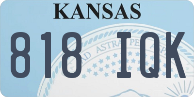KS license plate 818IQK