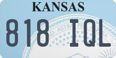 KS license plate 818IQL
