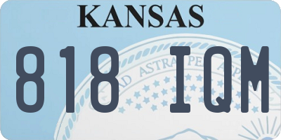 KS license plate 818IQM