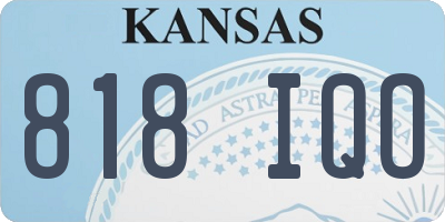 KS license plate 818IQO