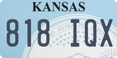 KS license plate 818IQX