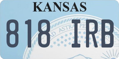 KS license plate 818IRB