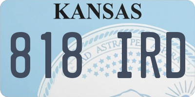 KS license plate 818IRD
