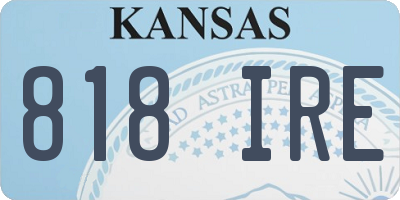 KS license plate 818IRE