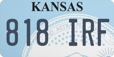KS license plate 818IRF