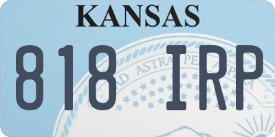 KS license plate 818IRP