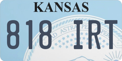 KS license plate 818IRT