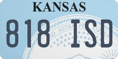 KS license plate 818ISD
