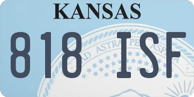 KS license plate 818ISF