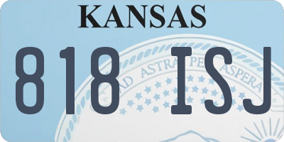 KS license plate 818ISJ