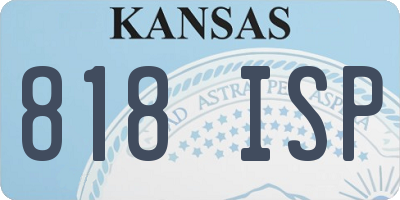 KS license plate 818ISP